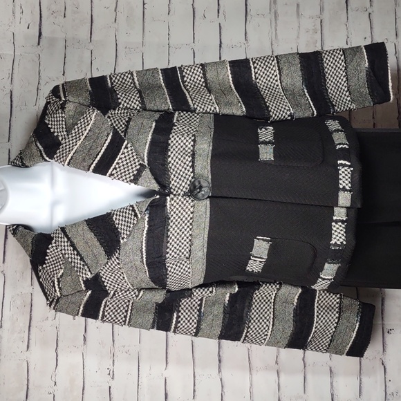Joseph Ribkoff Multi Textured Wool Blend Jacket - Picture 1 of 11